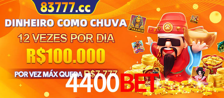 Banner do programa de recompensas Recomende para amigos do 4400BET, detalhando os bônus por convidar amigos, com prêmios que chegam a R$288.888.