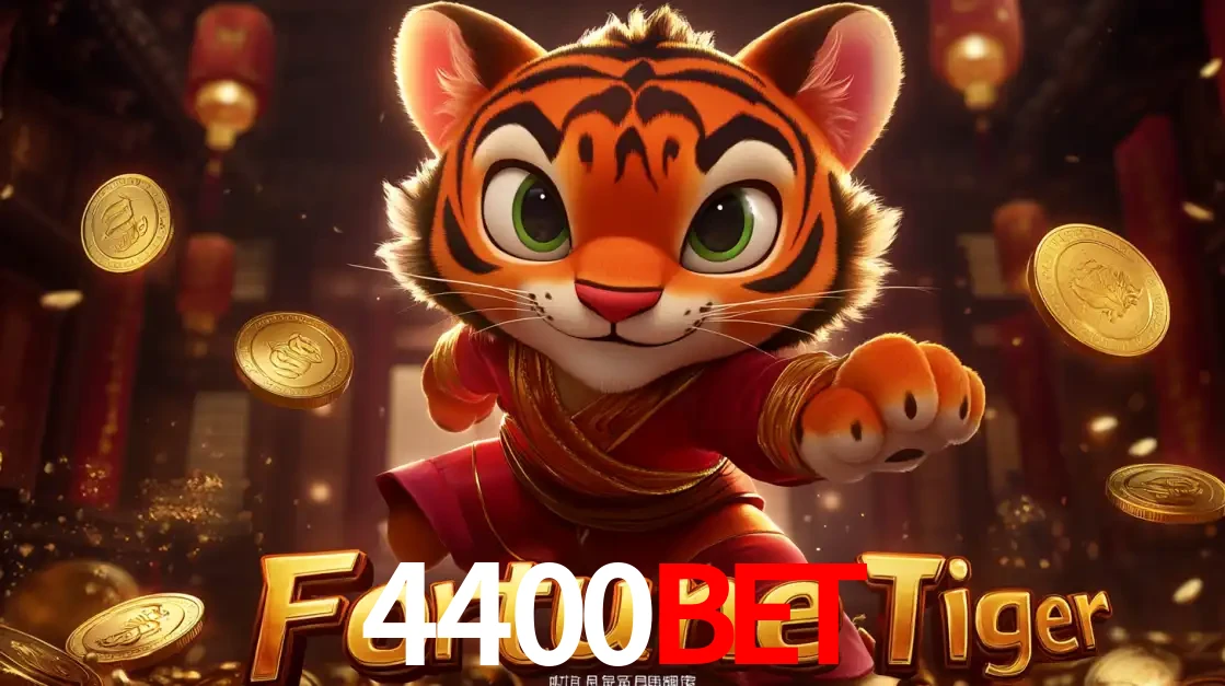 O carismático mascote do jogo de slot Fortune Tiger, um tigre fofo em pose de artes marciais, pronto para trazer sorte e multiplicadores de ganhos no cassino online 4400BET.